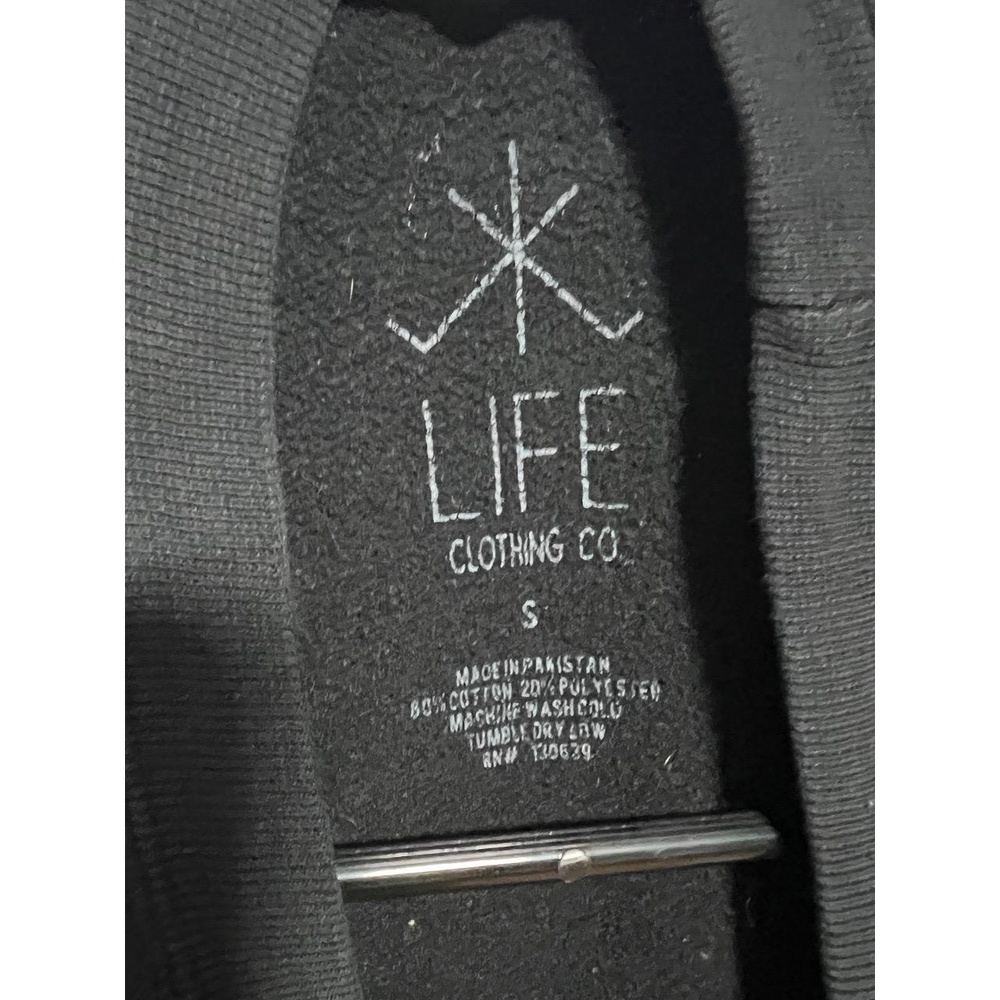 LIFE CLOTHING CO. Black Long Sleeve Pullover Sweatshirt Size Small - Picture 4 of 5